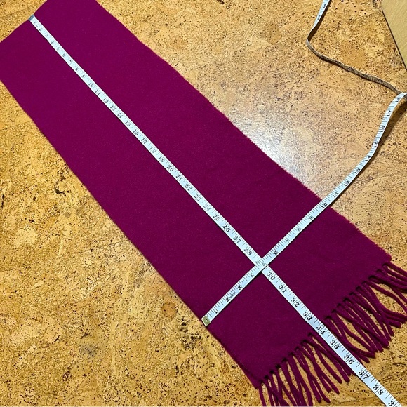 Magenta Soft Fuzzy Fringed Scarf - Picture 9 of 10
